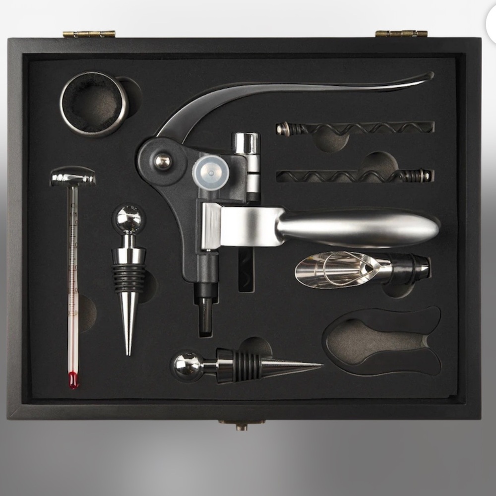 Premiump Wine Accessory Set - Black price Is Firm